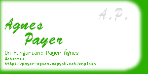 agnes payer business card